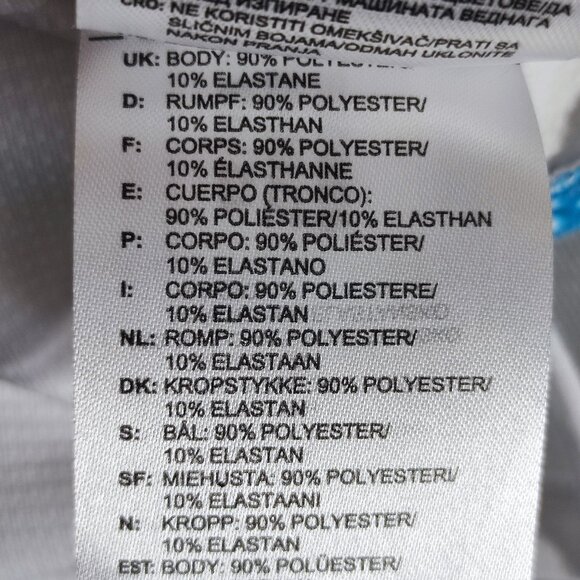 Adidas Golf Top women's size M white & blue colour dots pattern button up neck - Picture 6 of 16